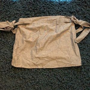 Lulu’s strapless top with tie arm sleeves